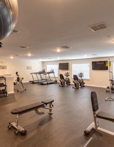 Gym Features Various Equipment