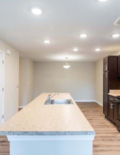 Space Fatures long Table with SInk